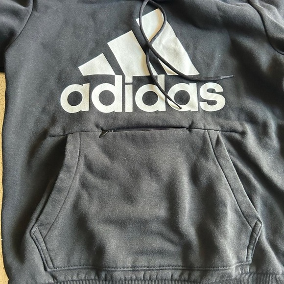 Adidas Women's Black Badge of Sport Overhead Pullover Fleece Hoodie- size Small - Picture 3 of 6